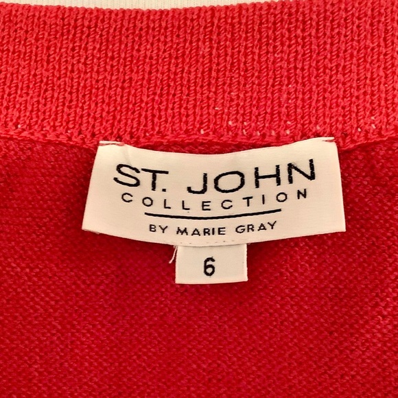 St. John🌙 Santana Knit Skirt Red - Picture 3 of 4